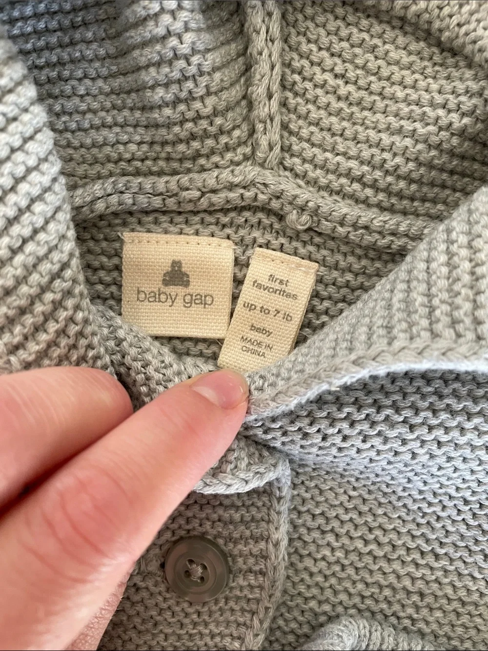 GAP Baby Sweater Set in Light Gray